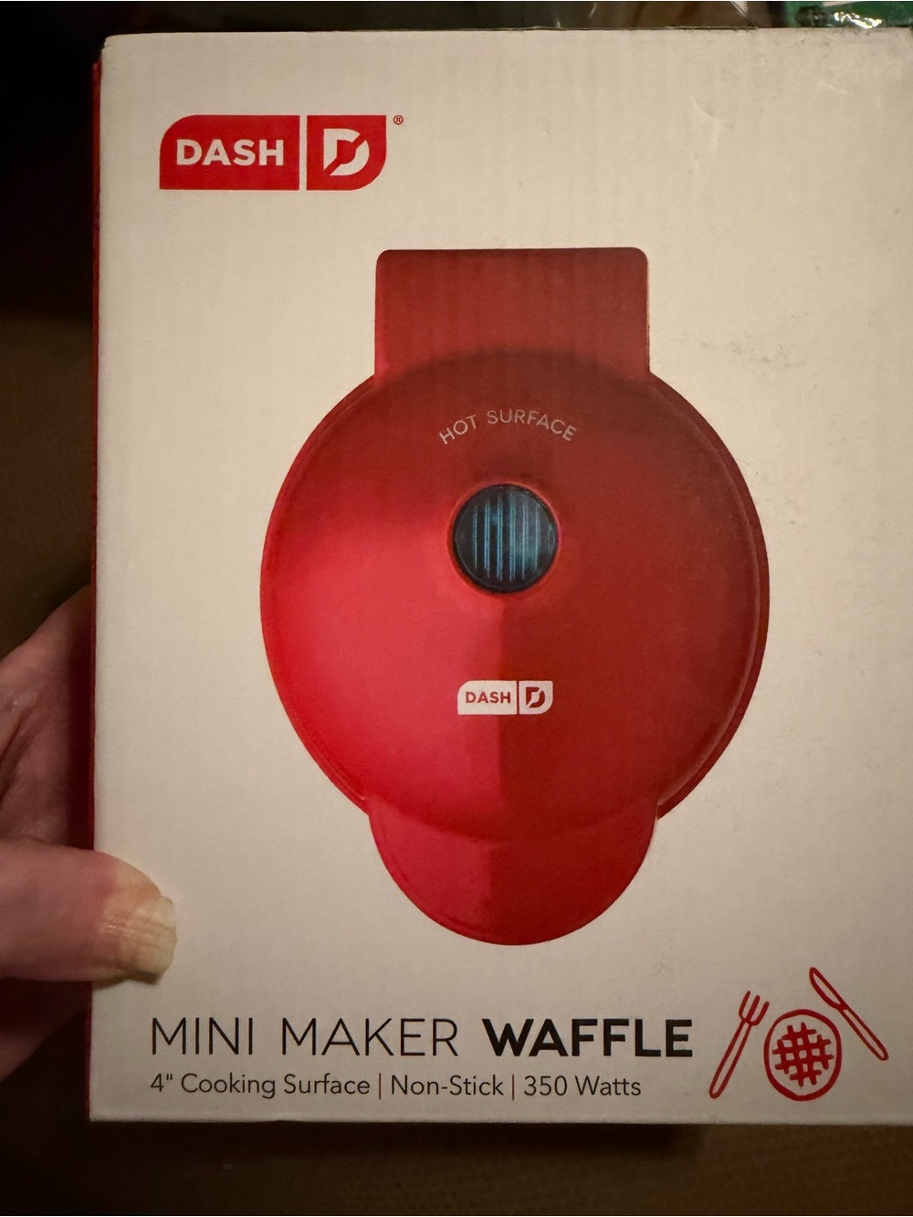 Dash Mini Maker Waffle Maker - Red